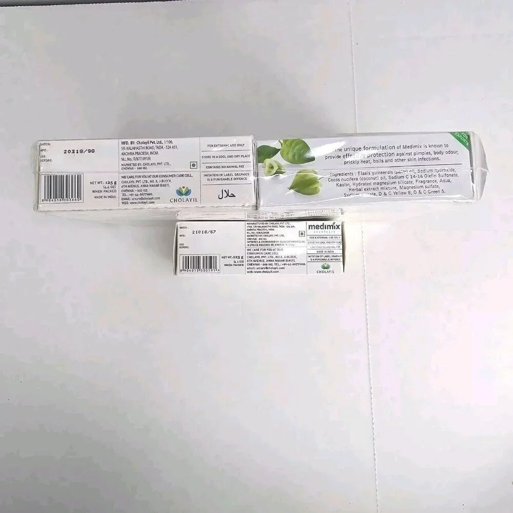 MEDIMIX AYURVEDIC Bar Soaps Lot of 5 4.4 oz Sandal Glycerin Turmeric Argan Herbs